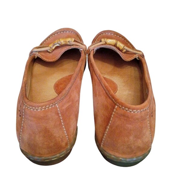 Born Women 7 Tan Leather SlipOn Loafers Moccasins Flats w/Bamboo Detail - Picture 3 of 5